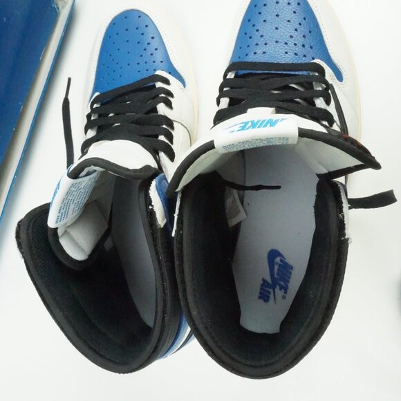Nike Air Jordan 1 Blue White Travis Hiroshi Cactus Fragment High Shoes Sz 10.5 - Picture 8 of 13